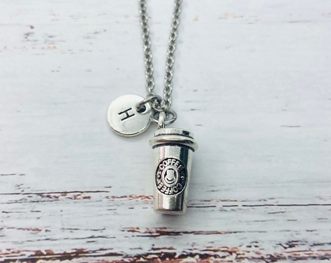 Coffee necklace, Coffee charm, Coffee jewelry, Coffee Gift, Coffee lover gift, Coffee lover, Birthday, Coffee drinker, Italian