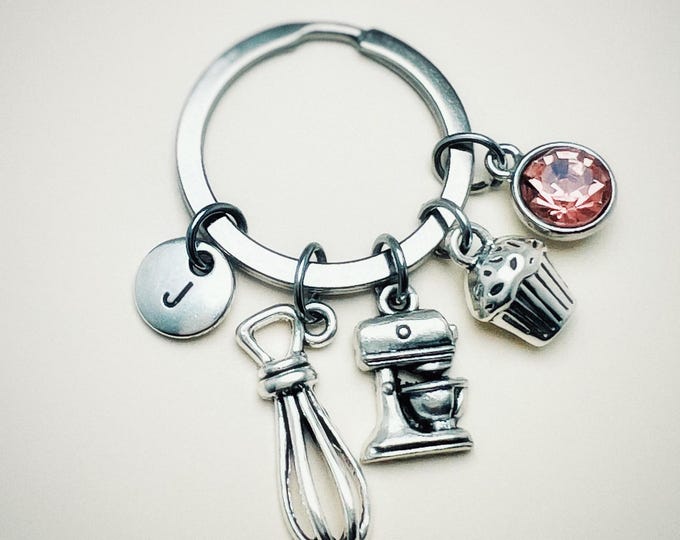 Baking gifts, kitchen gifts, bakery keychain, bakery keychain, chef gifts, chef keychain, baker gift, baker birthday, cupcake, kitchen,