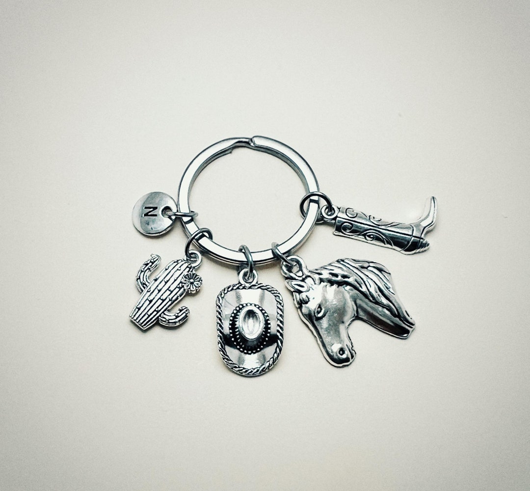 Cowboy Key Rings Cowboy Gift, Cowgirl Gift, Cowgirl Keychain, Cowboy Keychain, Horse ...