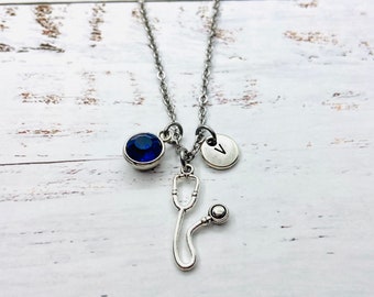Stethoscope Necklace, Doctor Necklace, Gift for Doctor, Stethoscope charm, Doctor graduation gift, Stethoscope Necklace, Medical Student