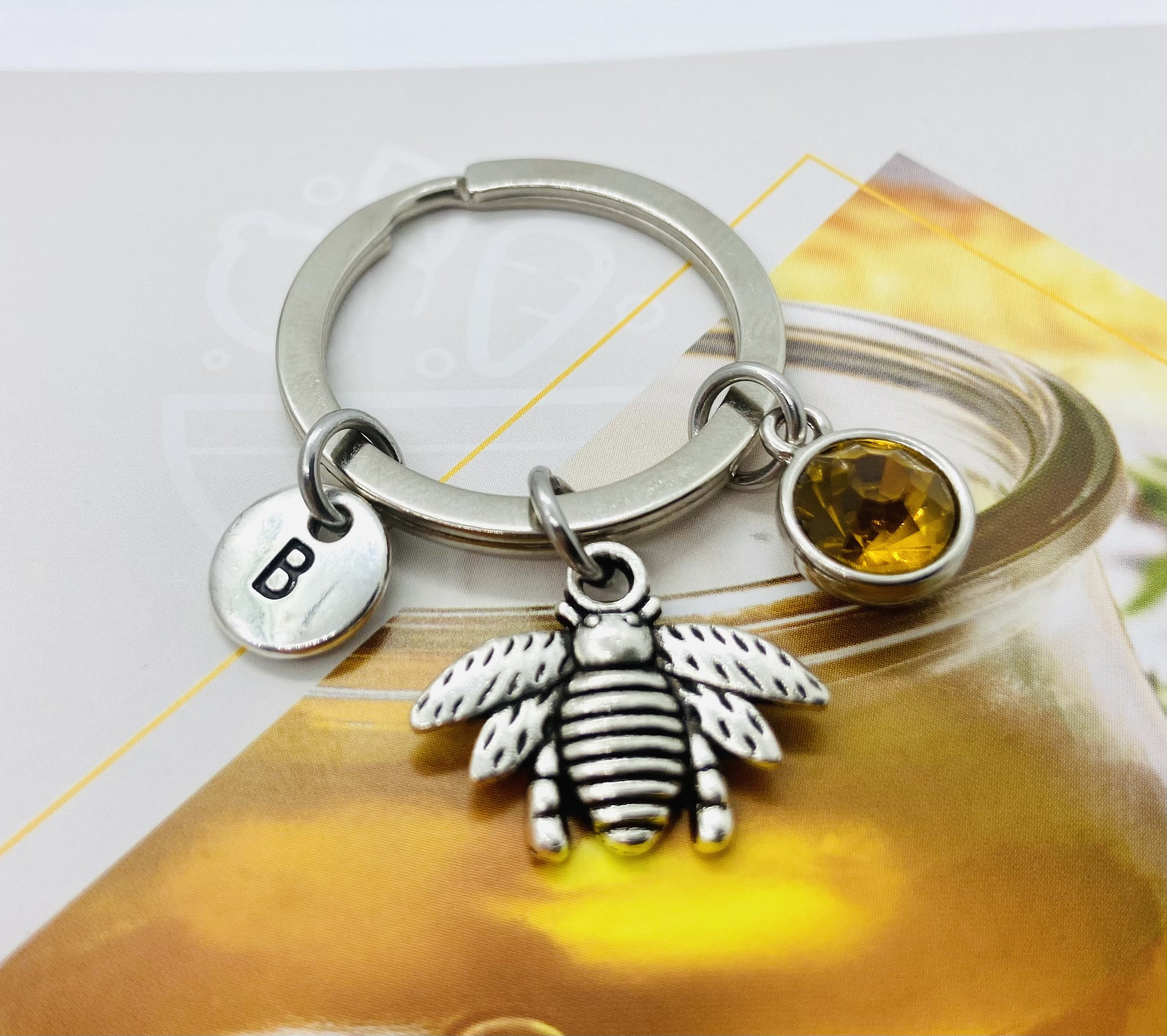 Bee Keychain, Bee Gift, Bee keyring, Bee gift for her, Bumble bee gift, Honey  bee keychain, Honey bee gift, Unique gifts, Friendship