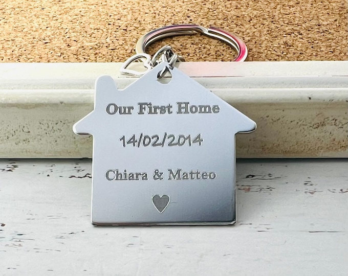 New Home Keychain, Personalized Keychain, Keychain for Couples, New Home, New Memories, New Home Owners, Gift for Her, New Home Gift