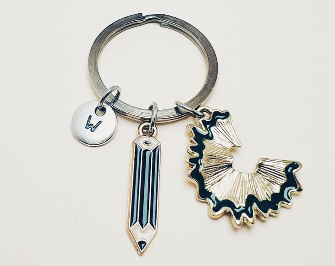Teacher keychain, keychain for artists, gifts for artists, gifts for an illustrator, birthday gifts for artists,