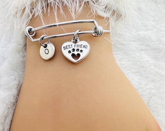 Best friend bracelet, friendship bracelet, best friend gift, dog paw, best friend bracelet, personalized best friend gift,