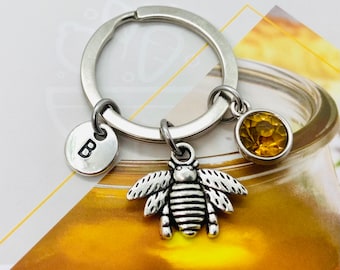 Porte-clés d’abeille, cadeau d’abeille pour elle, porte-clés d’abeille de miel, cadeaux uniques, amitié, cadeau d’amant d’abeille, amoureux d’abeille, cadeau d’apiculteur