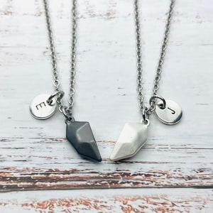 Magnetic heart necklace, couple necklace, magnetic couple necklace, heart necklace, lover necklace, friendship necklace image 3