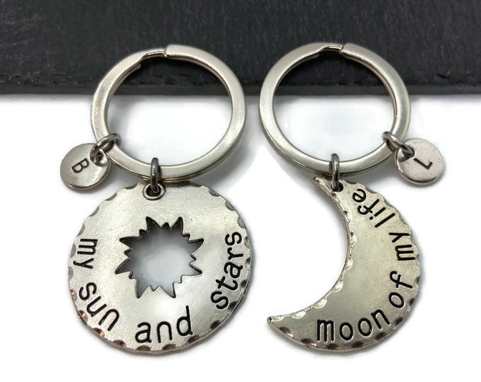 Game of Thrones inspired keychain 'My sun and stars, Moon of my life', set 2, keychain for her and him, Matching keychain, Dothraki Gift