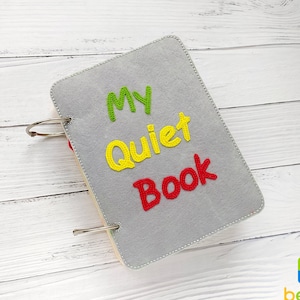 My Quiet Book ITH 5x7 Cover page, ITH Qiet Book, Busy Book, Machine Embroidery Design Pattern