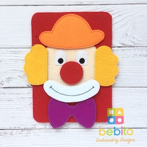 Build a Clown Quiet Book 5x7 ITH Machine Embroidery Design