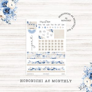 Maandelijkse stickerkit Hobonichi A6-formaat januari