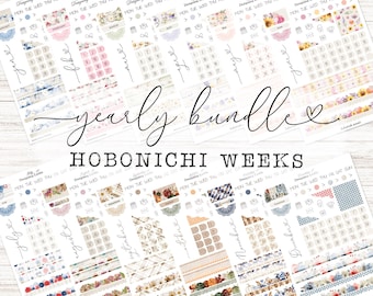 Hobonichi Weeks Monthly Planner Sticker Kit Bundle ~ 12 Months