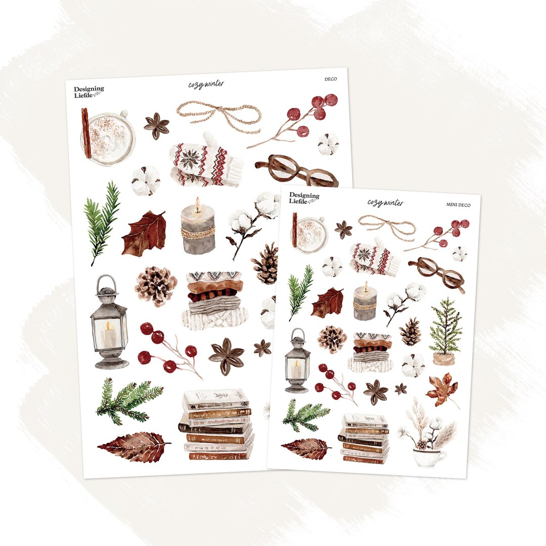 Decorative Planner Stickers - Cozy Winter - Etsy