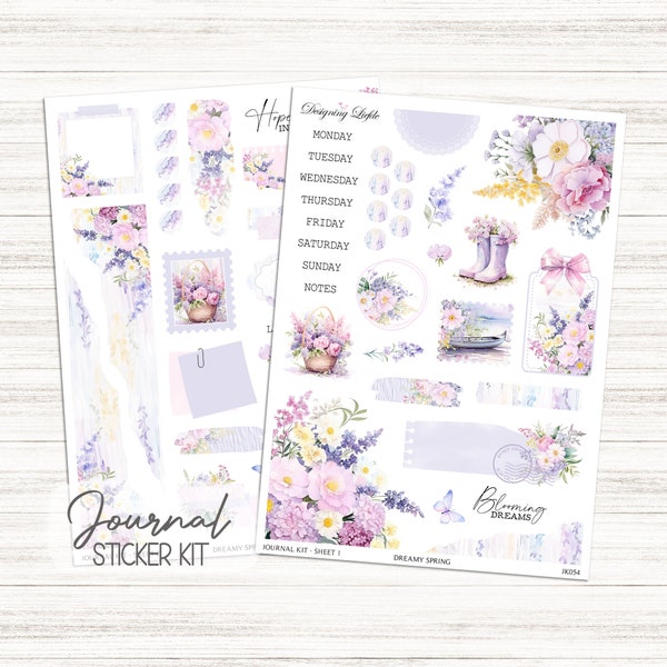 Journal Sticker Kit - Perfect for journaling - DREAMY SPRING | JK054