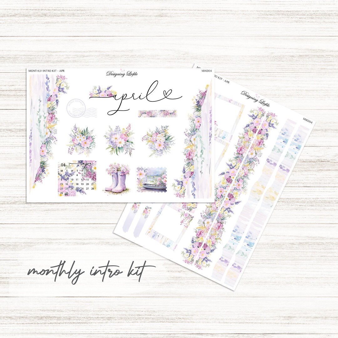 2024 April Intro Planner Sticker Kit Any Planner - Etsy UK