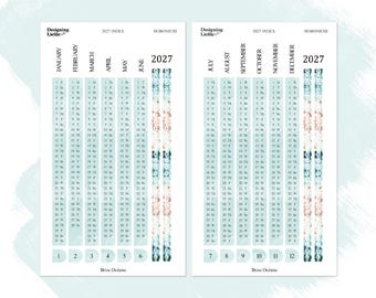 2027 Hobonichi Cousin Yearly Index Stickers - Brise Océane Collection