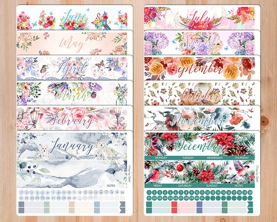 December Monthly Kit Erin Condren 7x9 Planner Stickers, Labels & Tags ...
