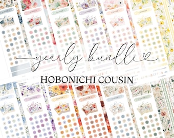 2027 Hobonichi Cousin Monthly Planner Sticker Kit Bundle ~ 12 Months