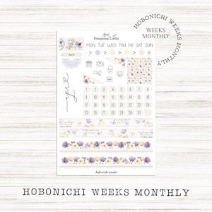 April Hobonichi Techo A6 Monthly Sticker Kit