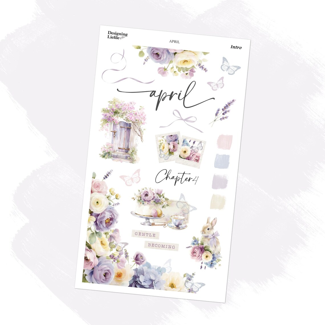 Project Intro Sticker April Monthly Intro/dashboard Planner Sticker Kit - Any Planner - Etsy