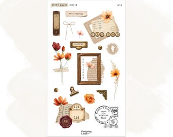 Story Pages | Journaling planner sticker kit ~ Novel