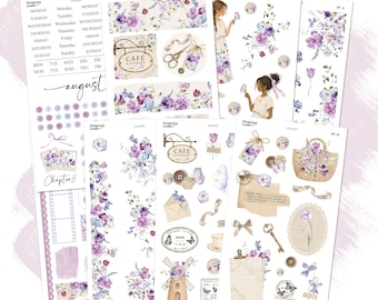 August Monthly Decorative Stickers For Journals and Planners