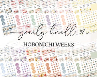 2027 Hobonichi Weeks Monthly Planner Sticker Kit Bundle ~ 12 Months