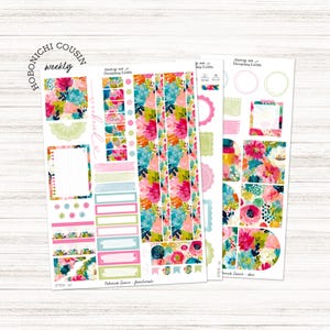 Hobonichi Cousin Weekly Planner Sticker Kit - Blooming Rush
