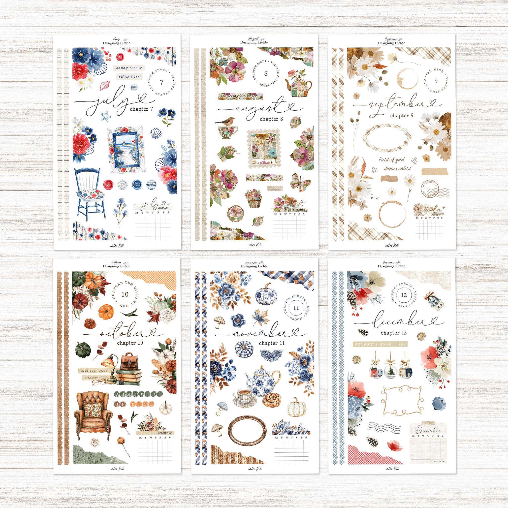 Monthly Intro Planner Sticker Kit Bundle ~ 12 Months - Etsy