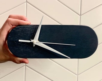 OBLONG CLOCK - Small - Modern Wall Clock - Choice of Color!