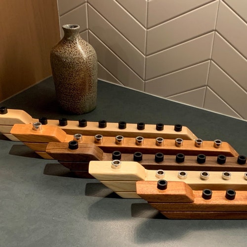 ARKITYPE DESIGN - Modern Menorah -- Five Wood Choices -- Hanukkah shops -- Ready to Ship