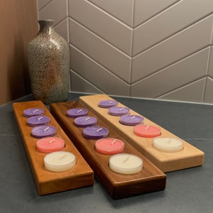 ADVENT CANDLE HOLDER - Tealight - Choice of Wood - 5 Candles