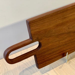 Modern Charcuterie or Cutting Board with Integrated Handle - Choice of Wood