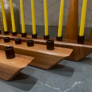 Modern Menorah -- Mid-Century Contemporary Minimalist Design -- Hanukkah -- Ready to Ship