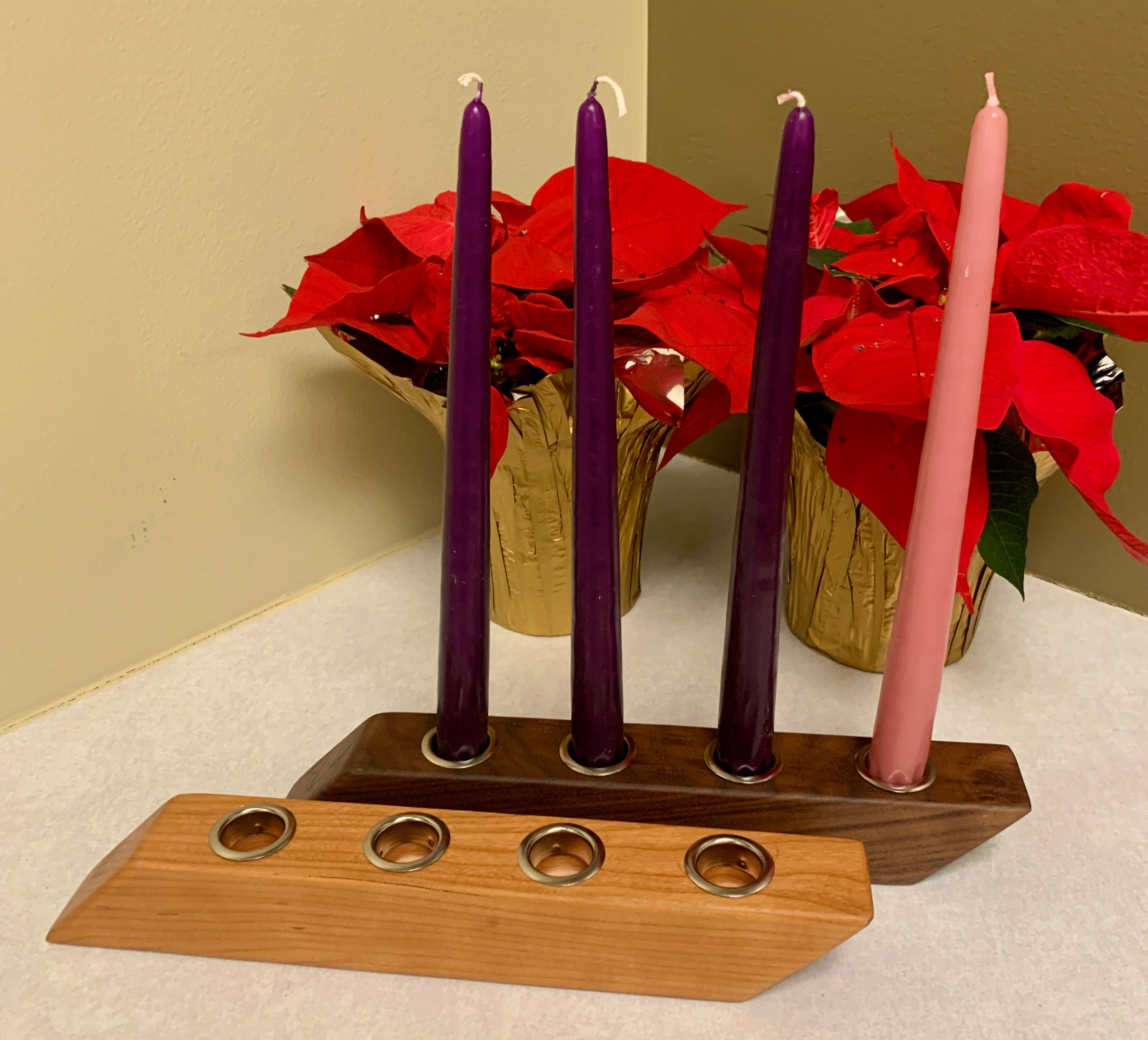 Advent Candle Holder 4 Taper Candles Option to Purchase Etsy
