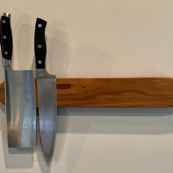 Magnetic Knife Holder - Modern Styling - Ash, Cherry or Walnut - Five Sizes!