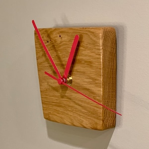 KINDA SQUARE - Small - Modern Wall Clock - Modern and Minimalist - Two Wood Choices