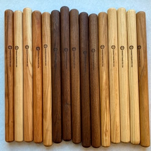 12 or 14 x 1 Inch - Straight Rolling Pin - Italian Style - Rodillo - Walnut, Cherry or Ash - SHIPS FREE!