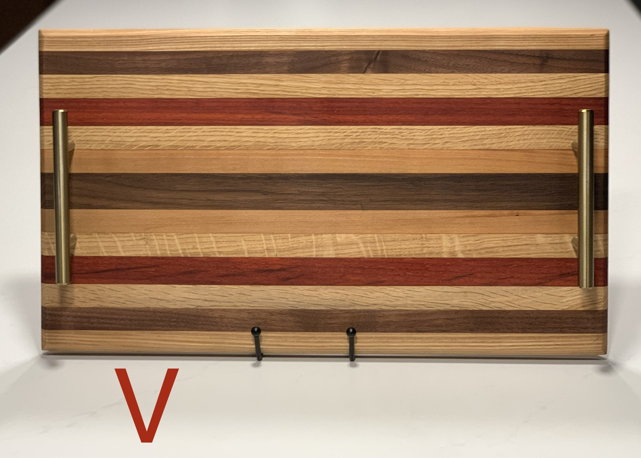 Large Mixed Hardwood Charcuterie Board With Bar Handles (18x10) - Etsy