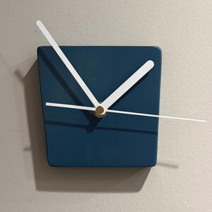 KINDA SQUARE - Small - Modern Wall Clock - Choice of Color! Nantucket Blue