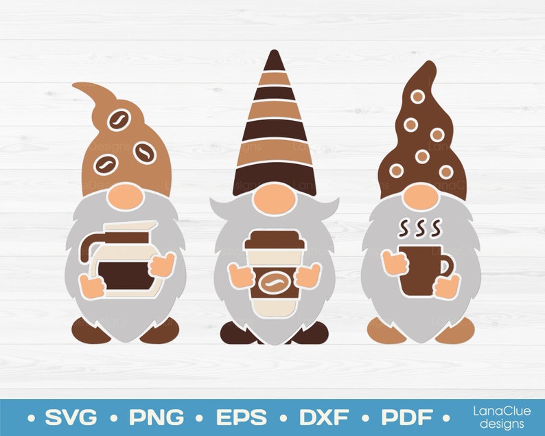 Download Coffee Gnomes SVG Coffee Lover Svg Gnomes with Coffee Svg | Etsy