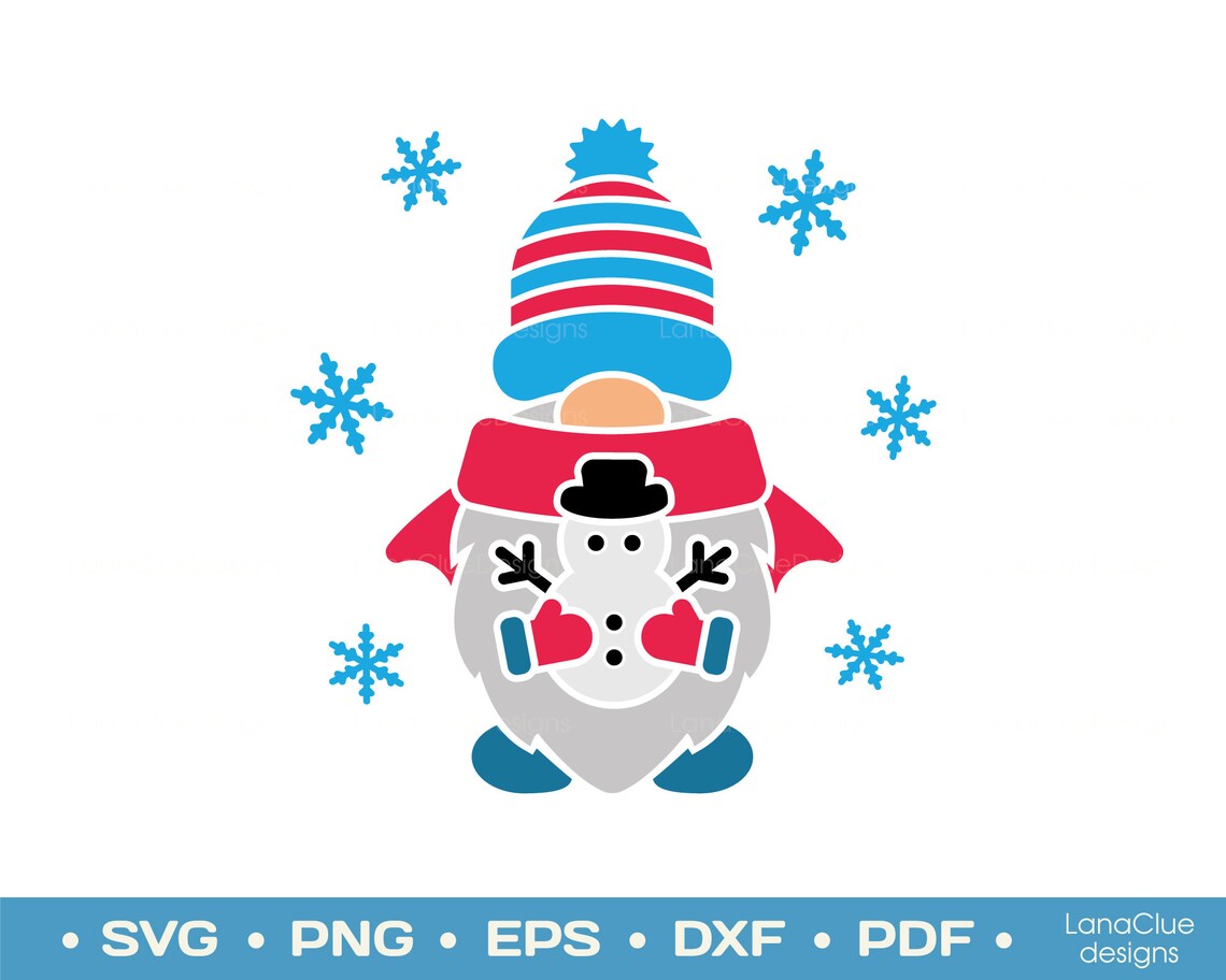 Download Winter Gnome Svg Cut File Gnome with Snowman Winter for Kids | Etsy