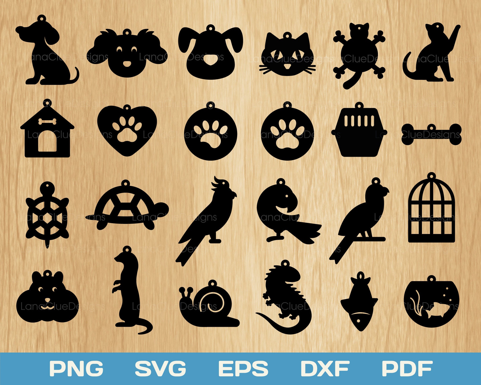 24 Pet Earrings SVG Bundle Animal Jewelry Template Dog Cat | Etsy