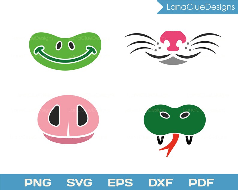 Download 12 Animal Faces svg bundle Face Mask Design Animal Mouths ...