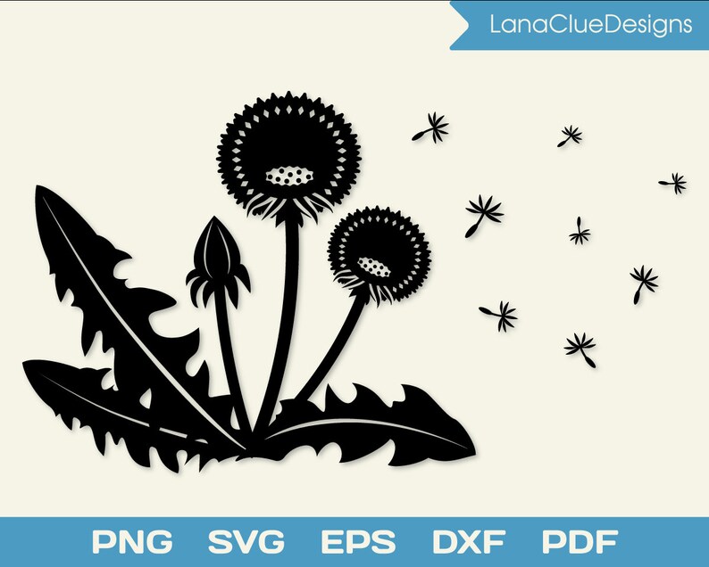 Download Dandelion svg Silhouette Cut File Garden Flowers Clipart ...