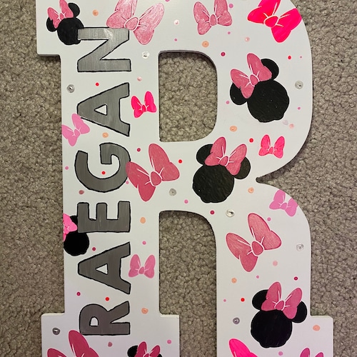 Personalized Name Wall Decal Minnie Mouse Wall Decal Etsy