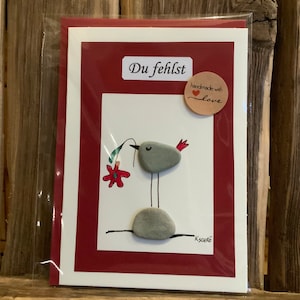 Du fehlst! * Trauerkarte * Hand gefertigte, liebevolle Grußkarte. Wenn Worte fehlen. Kondolenzkarte.
