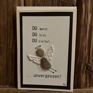Trauerkarte, von Hand, liebevoll gestaltete Grußkarte. Wenn Worte fehlen. Kondolenzkarte.
