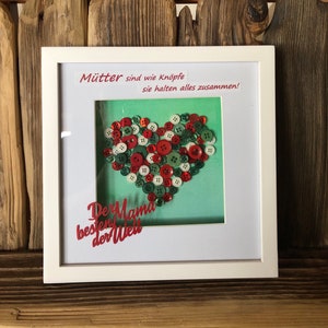 For Mother&#39;s Day 22 x 22 cm *Mothers are like buttons - they hold everything together*