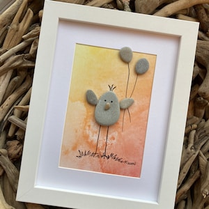 Grappige vogel 17 x 22 cm stenen foto