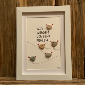 Farewell, original picture with stone birds for many occasions